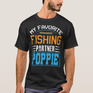 Camiseta Meu Dia de os pais de POPPIE para Parceiro de Pesc