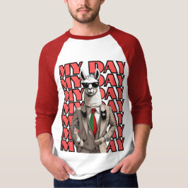 Camiseta Meu dia Llama em Gucci Inspo Red Black Beige Desig
