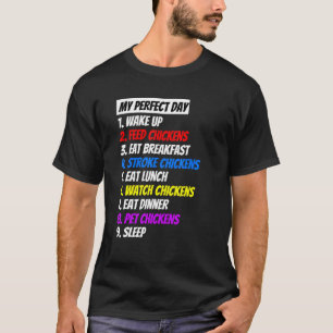 Camiseta Meu Dia Perfeito Com Galinhas