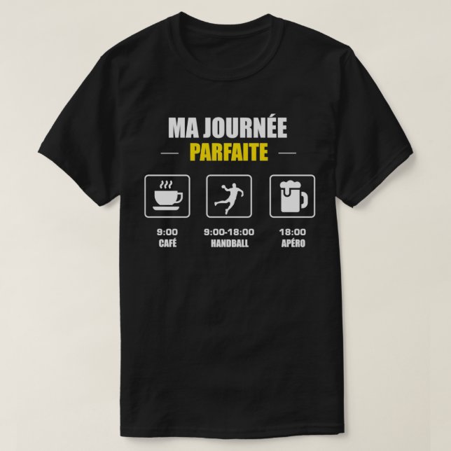 Camiseta meu dia perfeito de handebol 2 (Frente do Design)