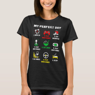 Camiseta Meu Dia Perfeito de Jogar Videos games Gamer Gam