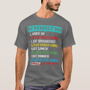 Camiseta Meu Dia Perfeito Divertido Gamer Jogar Video Games