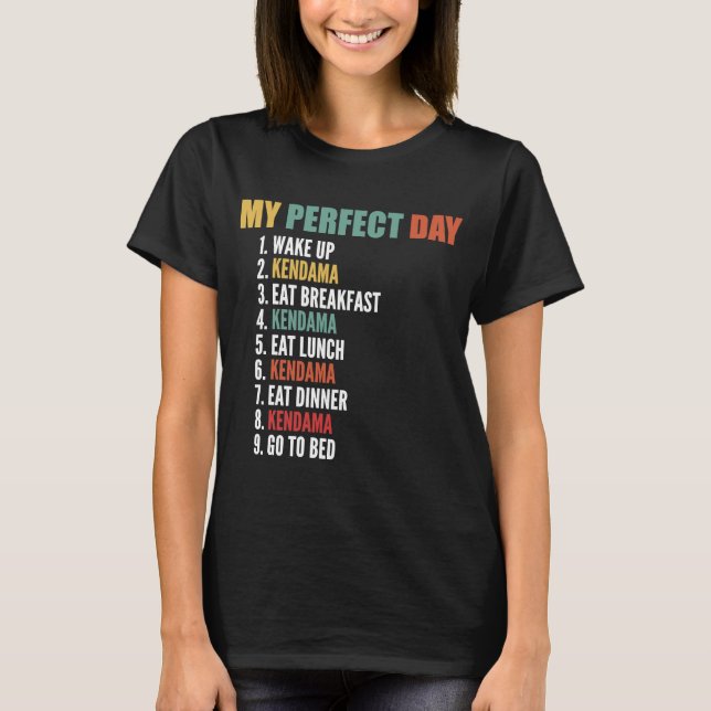 Camiseta Meu Dia Perfeito Engraçado Kendama (Frente)