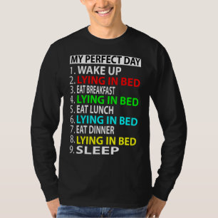 Camiseta Meu Dia Perfeito Mentindo Na Cama