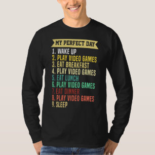Camiseta Meu Dia Perfeito Para Videos games De Jogo E Brinc