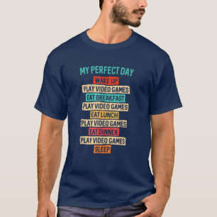 Camiseta Meu Dia Perfeito, Presentes Engraçados Para Jogado