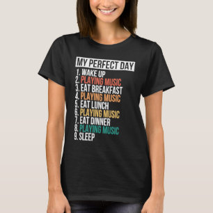 Camiseta Meu Dia Perfeito Reproduzindo Música Paixão