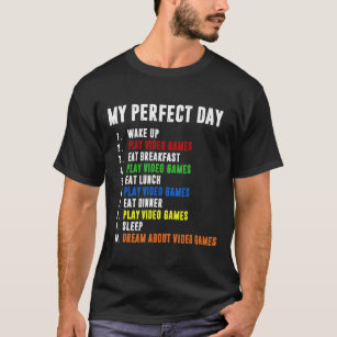 Camiseta Meu Dia Perfeito Videos games Engraçado Presente L