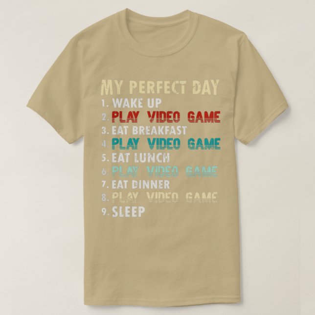 Camiseta Meu dia perfeito Videos games Legal (Frente do Design)