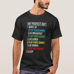 Camiseta Meu dia perfeito Videos games Legal