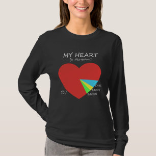 Camiseta Meu Diagrama do Coração com Você, Bacon, Tacos e