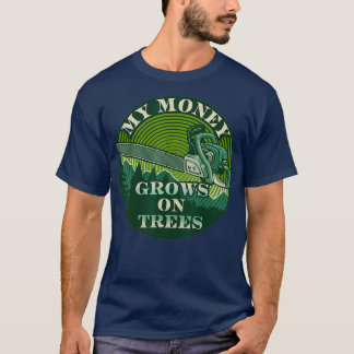 Camiseta Meu Dinheiro Cresce No Treino Da Árvore Lumberjack