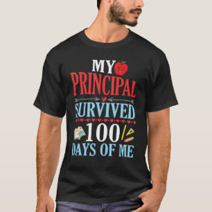 Camiseta Meu Diretor Sobreviveu A 100 Dias De Mim Estudante