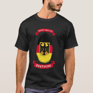Camiseta Meu Dna É Deutsche Germany Flag Fingerprint Nation