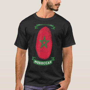 Camiseta Meu Dna É Marroquino Bandeira Impressão Digital