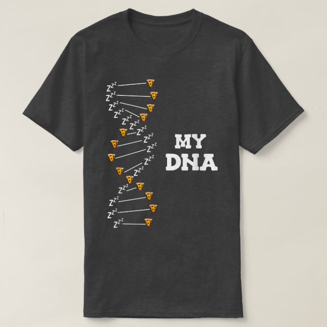 Camiseta Meu Dna É Pizza E Sono 10472414 (Frente do Design)