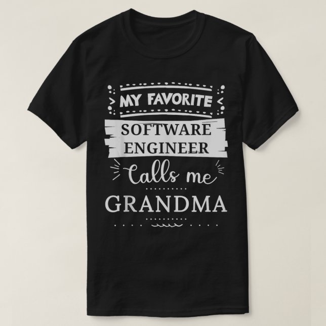 Camiseta Meu Engenheiro de software favorito me chama de av (Frente do Design)