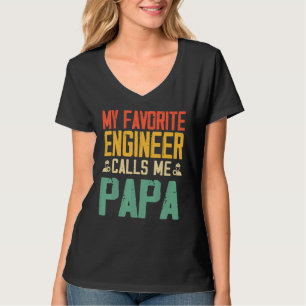 Camiseta Meu Engenheiro Favorito Me Chama Papai Vintage Pai