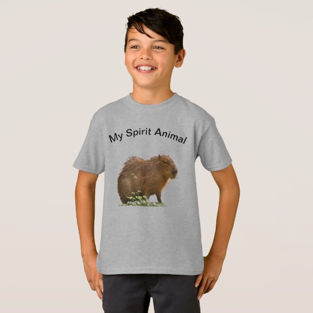 Camiseta Meu Espírito Animal Capybara (Frente Completa)
