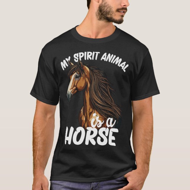 Camiseta Meu Espírito Animal É Um Cavalo (Frente)