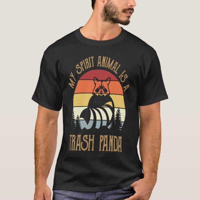 Camiseta Meu Espírito Animal É Um Mapache  Animal Mapache (Frente)