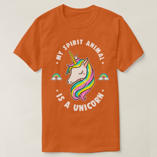 Camiseta Meu Espírito Animal É Um Unicórnio (Frente do Design)