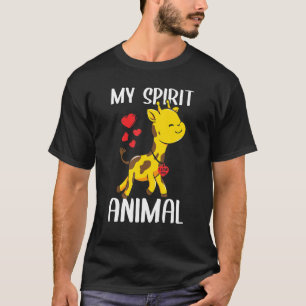 Camiseta Meu Espírito Animal Girafa Eu Te Amo Coração Valen