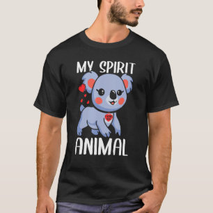 Camiseta Meu Espírito Animal Koala Com Eu Te Amo Bonito