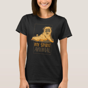 Camiseta Meu Espírito Animal Pug Pet Dog Pessoa Homem E Mul