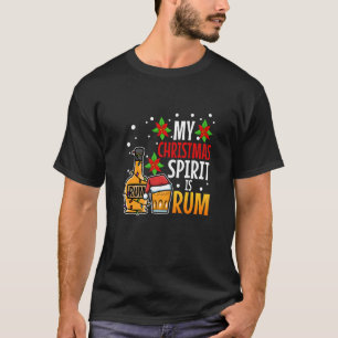 Camiseta Meu espírito de natal é rum