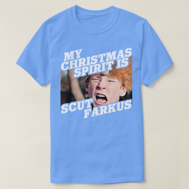 Camiseta Meu Espírito de Natal é Scut Farkus (Frente do Design)