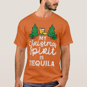 Camiseta Meu Espírito De Natal É Tequila Xmas Pajamas PJ Me