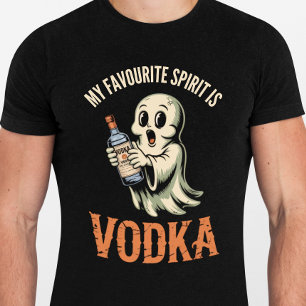Camiseta Meu Espirito Favorito é Vodka - Dia de as Bruxas e
