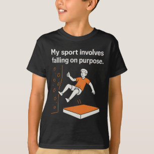 Camiseta Meu esporte envolve cair de propósito Climbing Hum
