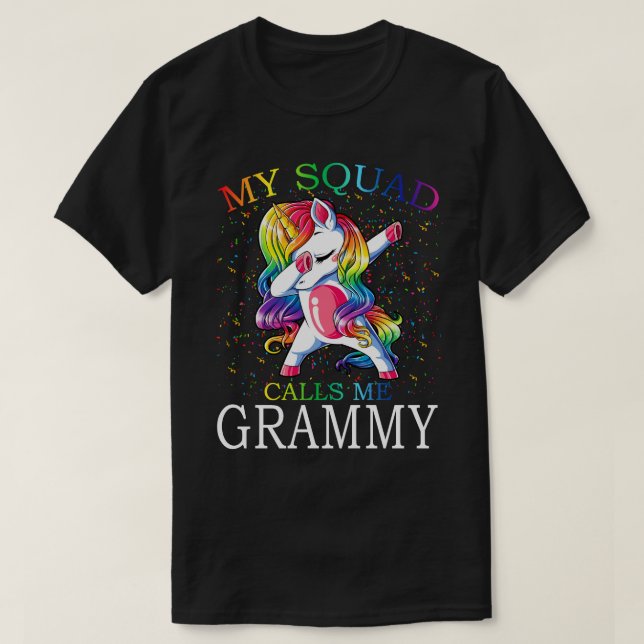 Camiseta Meu Esquadrão Me Chamou GRAMMY Unicorn (Frente do Design)