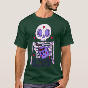 Camiseta Meu esqueleto de bebida de suporte emocional