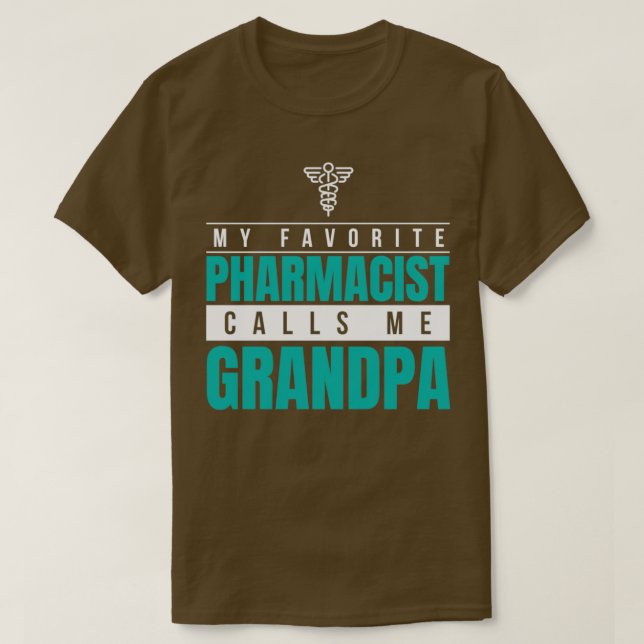 Camiseta Meu Farmacêutico Favorito Me Chama Avô (Frente do Design)