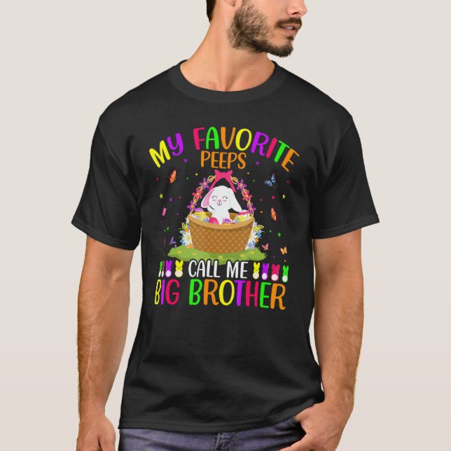Camiseta Meu Favorito Me Chame de Grande Irmão Coelhinho Di (Frente)