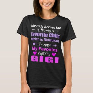 Camiseta Meu Favorito Me Chame Gigi Funny Gigi