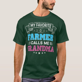 Camiseta Meu fazendeiro favorito me chama de vovó pai mãe