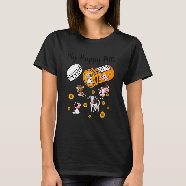 Camiseta Meu Feliz Pílula Vacas Cuecas Novilhas (Frente)