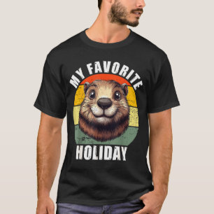 Camiseta Meu Feriado Favorito Engraçado Dia do Groundhog 20