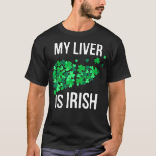 Camiseta Meu Fígado É Irlandês Engraçado Bebendo St Patrick