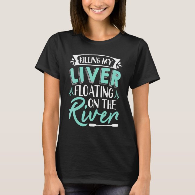 Camiseta Meu Fígado Flutuando No Rio (Frente)