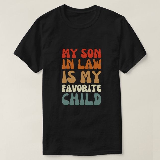 Camiseta meu filho é meu filho favorito - Família Engraçada (Frente do Design)