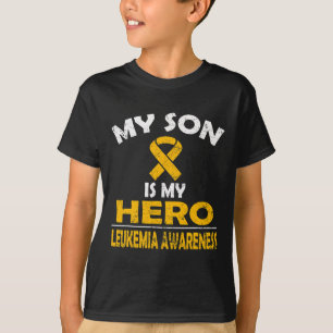 CAMISETA MEU FILHO É MEU HERÓI LEUCEMIA SENSIBILIZADO PARA 