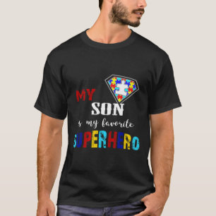 Camiseta Meu Filho É Meu Super Herói Favorito Autismo Consc