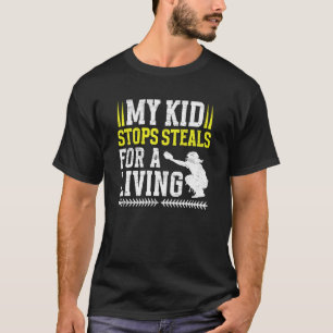 Camiseta Meu Filho Receptor De Softbol Pai De Um Receptor D