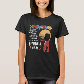 Camiseta Meu filho Vê Diferente Autista Conscientização do