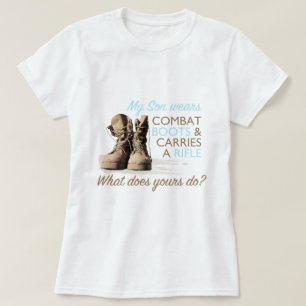 Camiseta Meu filho veste botas de combate